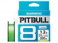 Trenzado Shimano Pitbull PE 8 Lime Green 150m #1.2