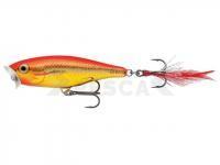 Señuelo Rapala Skitter Pop 5cm - Steel Gold Fluorescent Red