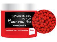 Top Mini Boilies Drilled Pop UP 25g 8mm - STRAWBERRY