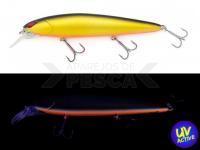 Señuelo duro Nories Laydown Minnow MID 110 - 112mm 18g BR-175M Mat Trad Black Gold