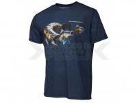 Savage Gear Cannibal T-Shirt Blue Melange - XXL