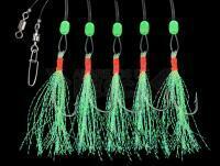 Dega Glitter Mackerel-Rig 5 hooks - yellow/green