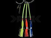 Dega Sea Rig 3 UV Octopus Side Arms 13cm Size 7/0 - Mix-Colors