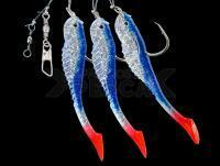 Dega Soft Bait Fish-Rig 3 arms - blue/glitter
