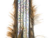 Hareline Bling Rabbit Strips - Hare's Ear with Holo Silver Accent