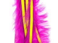 Hareline Bling Rabbit Strips - Hot Pink with Fl Yellow Accent