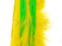 Hareline Bling Rabbit Strips - Yellow with Fl Green Chartreuse Accent