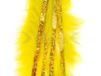 Hareline Bling Rabbit Strips - Yellow with Holo Gold Accent