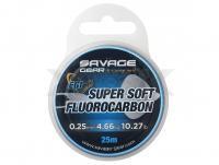 Hilo Fluorocarbono Savage Gear Super Soft Fluorocarbon Egi Pink 25m 0.25mm 4.66kg 10.27lb
